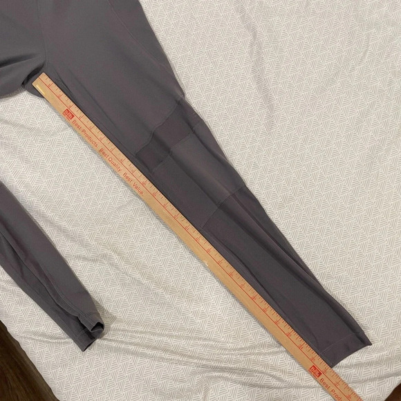 ATHLETA Meshblock Stash Pocket Salutation Tights Gray Blue Size Small - Picture 11 of 13